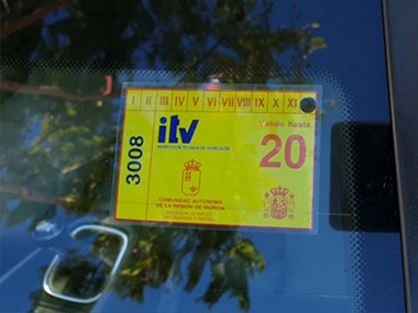ITV import sticker confirms the next inspection is due in December 2020 for this vehicle ITV import sticker for 2020